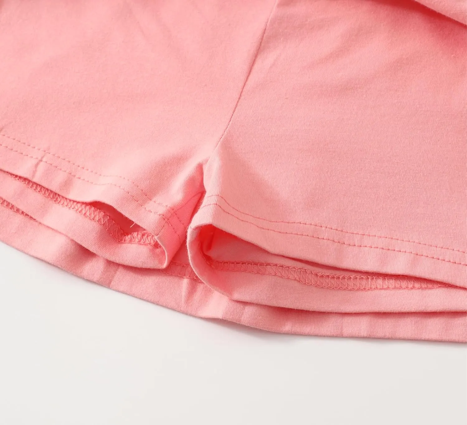 2 Pack Girls Skirts Elastic Flared Plain Tennis Skater Skirts with Built-in Shorts Kids Active Flowy Skorts
