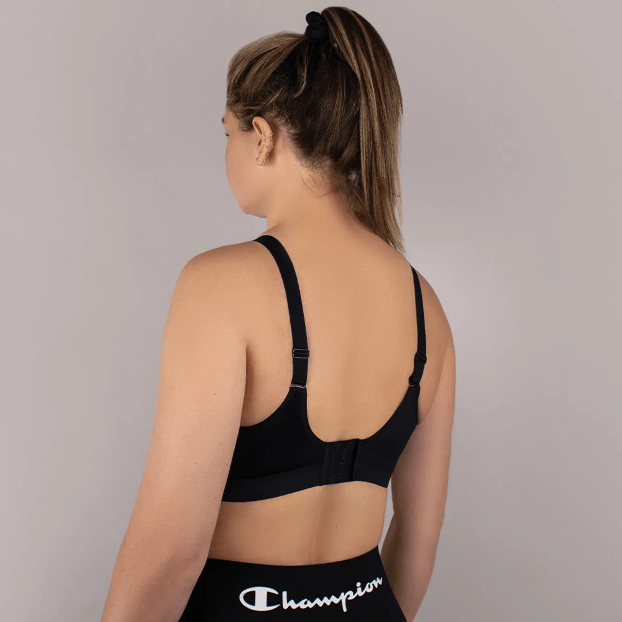 Active Shapesd Padded Support Sports Bra In Slate Grey - Shock Absorber