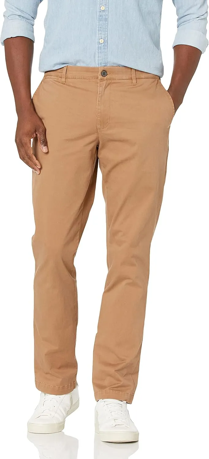 Amazon Essentials Men's Athletic-Fit Washed Comfort Stretch Chino Pant (Previously Goodthreads)