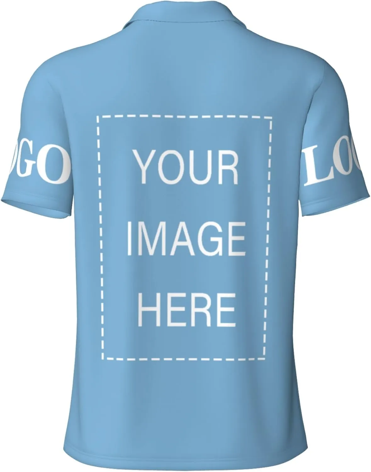 Custom Polo Shirt Add Your Text/Logo/Image Design Your Own Personalized Polo Shirts for Men Women Front Back Sleeve Print