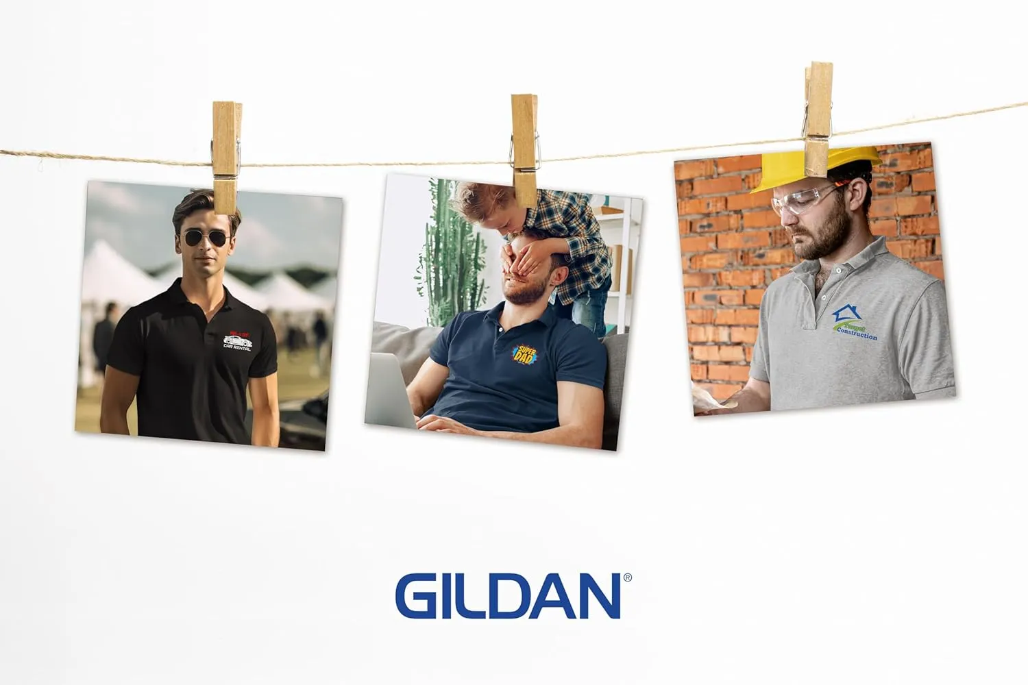 Gildan Custom Polo Shirt - Personalized Short Sleeve Golf Shirts for Adult Men Women Unisex - Add Your Image, Text, or Photo