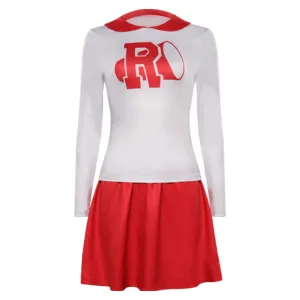 Grease: Rydell High Cheerleader Pinklady Sportswear Cosplay Costume Halloween Carnival Party Disguise Suit