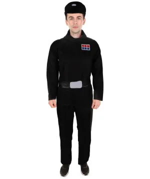 HPO Adult Men's Black Uniform Costume I Perfect for Halloween I Flame-retardant Synthetic Fabric