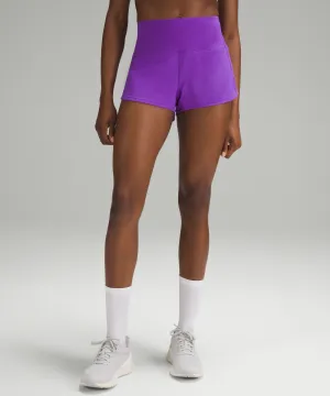 Lululemon High Rise Lined Speed Up Shorts in Purple
