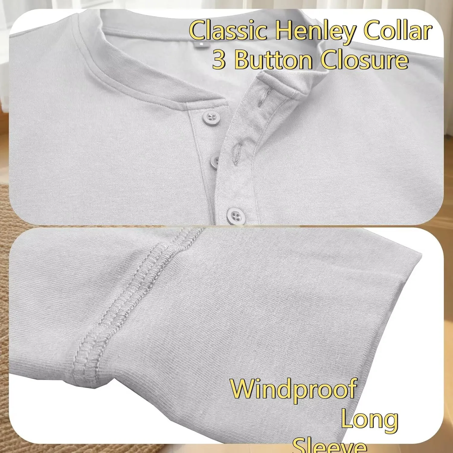Men's Henley Shirts Casual Long Sleeve Basic Button-Down Slim Fit Lightweight Classic Cotton Pullover Tops 2025
