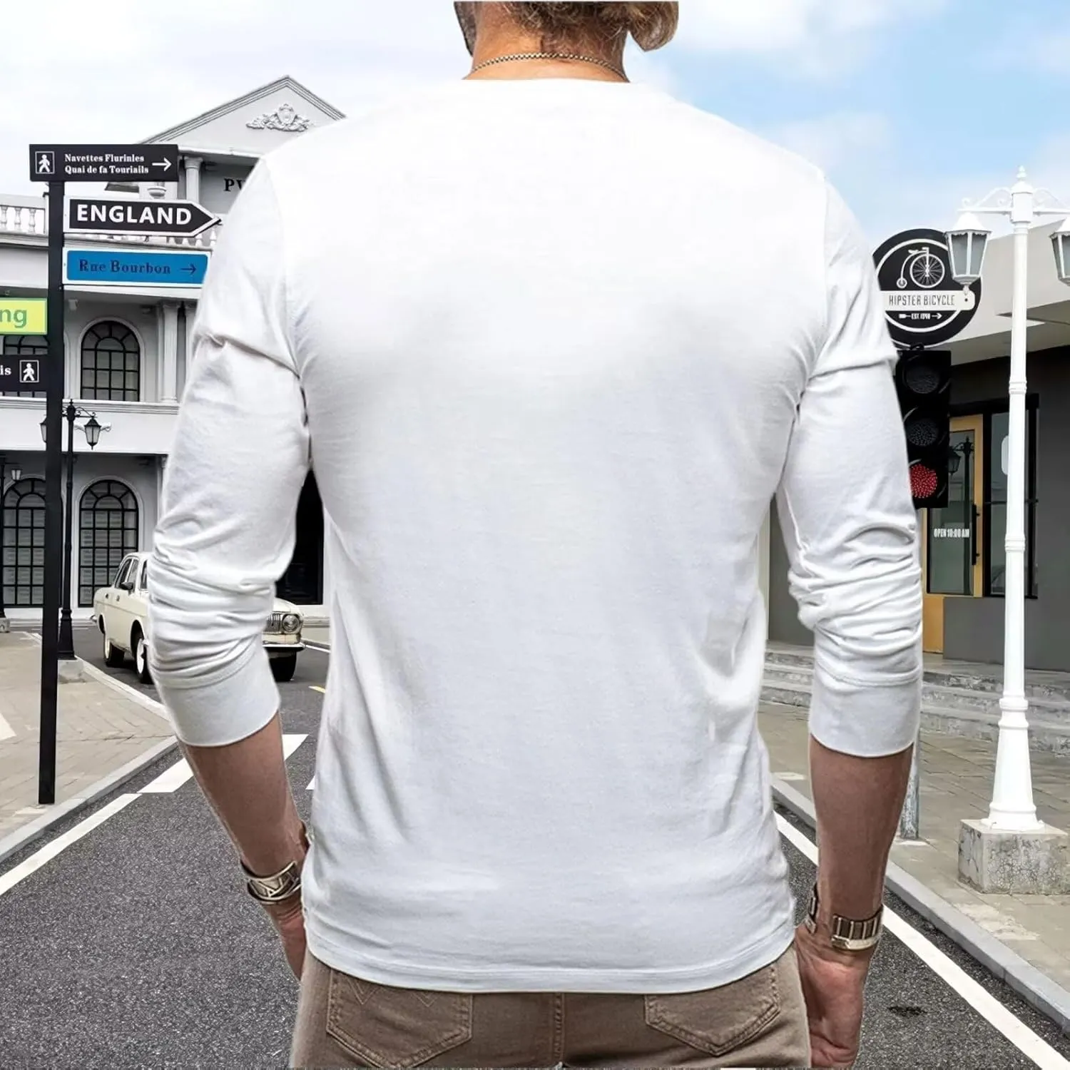 Men's Henley Shirts Casual Long Sleeve Basic Button-Down Slim Fit Lightweight Classic Cotton Pullover Tops 2025