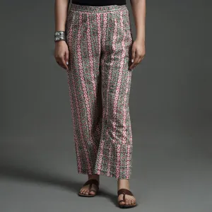 Multicolor - Sanganeri Block Printed Cotton Elasticated Palazzo