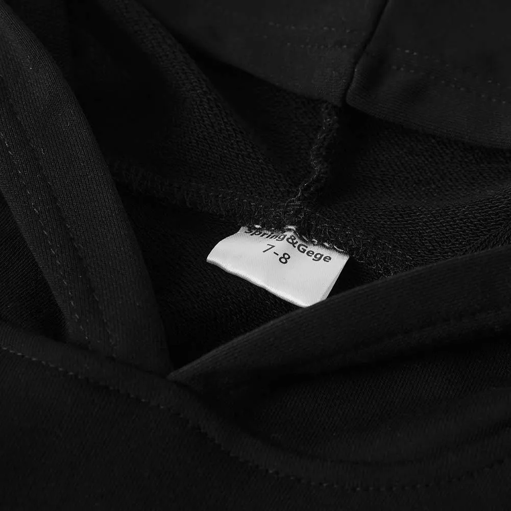 Spring&Gege Youth Solid Classic Hoodies Soft Hooded Pullover Sweatshirts for Children (3-14 Years)