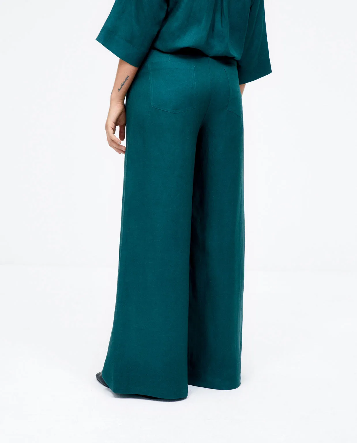 Surkana long wide trousers khaki