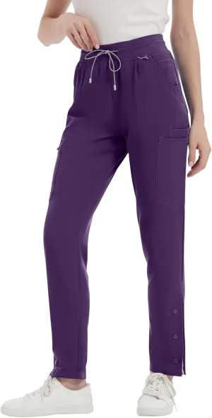 Uniforms World Scrub Pants for Women with 8 Pockets - Stretch Straight Leg Cargo Pants