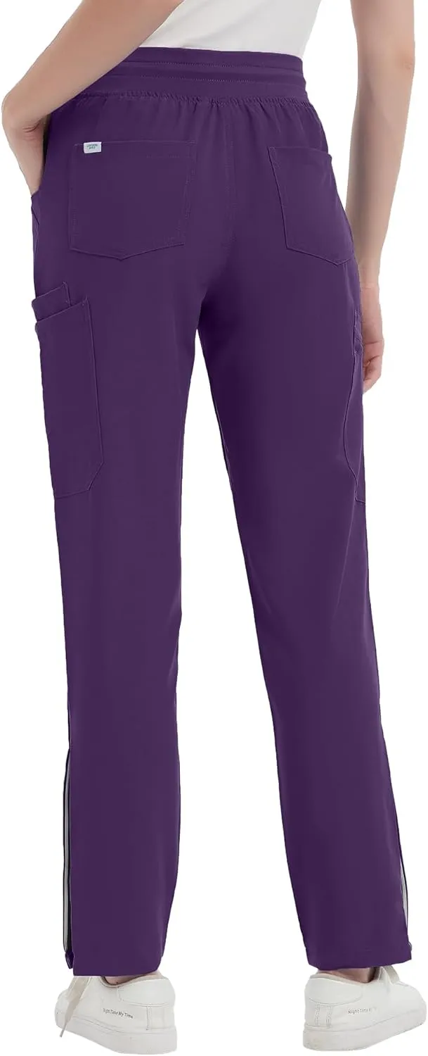 Uniforms World Scrub Pants for Women with 8 Pockets - Stretch Straight Leg Cargo Pants