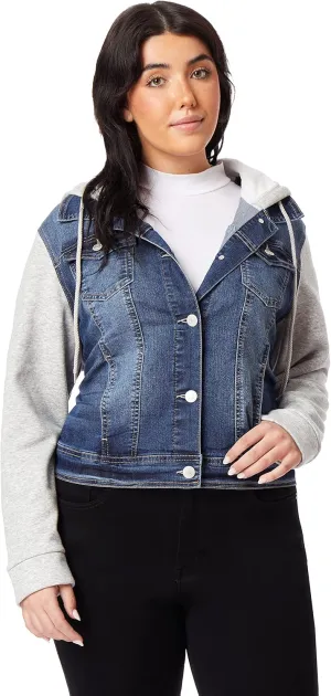 WallFlower Women's Dreamer Denim Jackets Juniors (Standard and Plus)