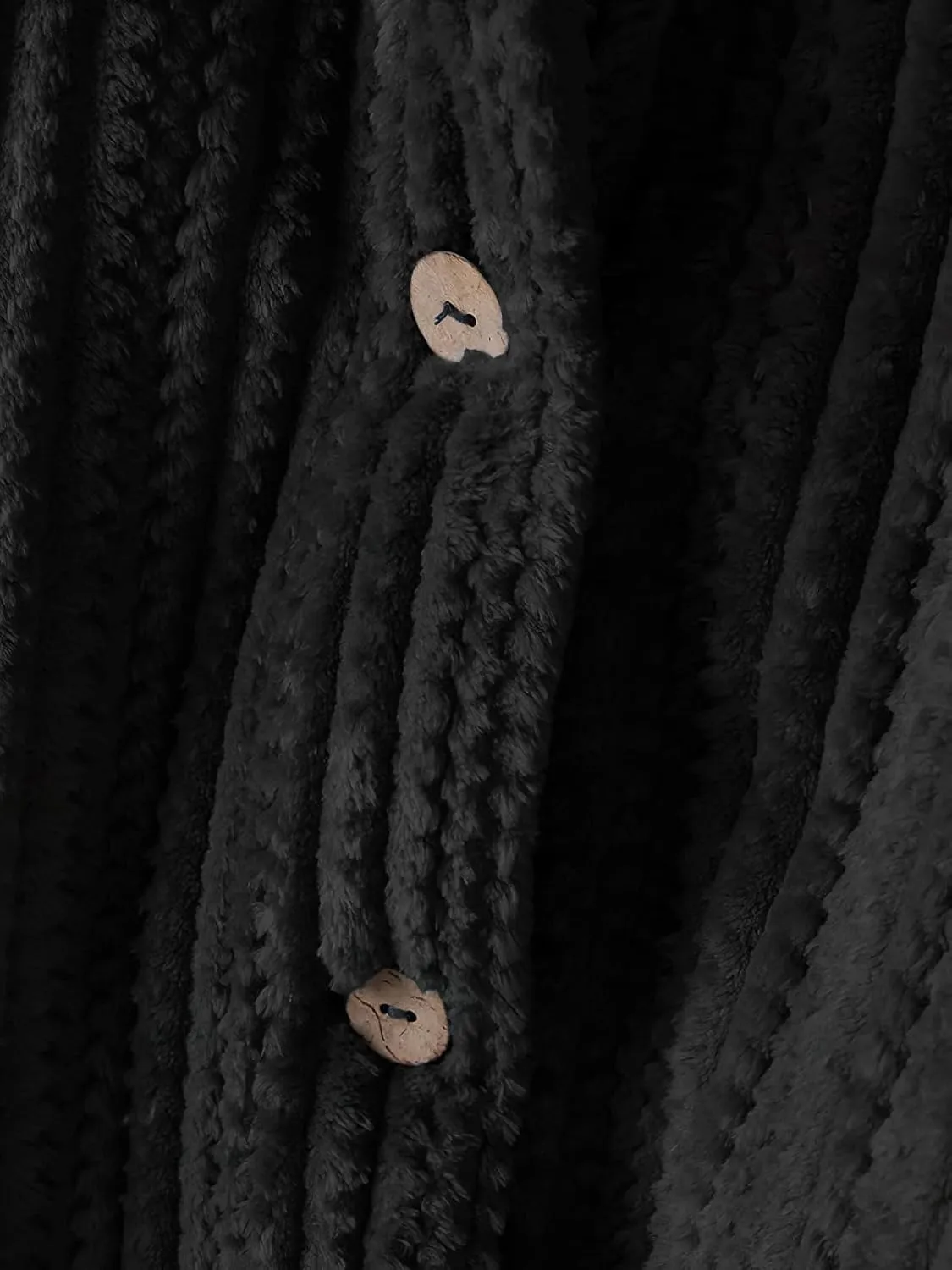 Women's Winter Coats Fuzzy Fleece Long Hooded Jackets Button Lightweight Warm Oversized Outwear A Line Teddy Coat