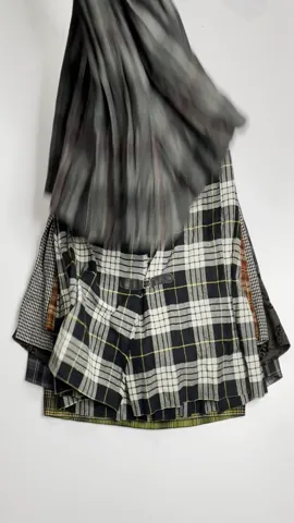 Y2K Checkered Mini flared Skirt (RE-037)