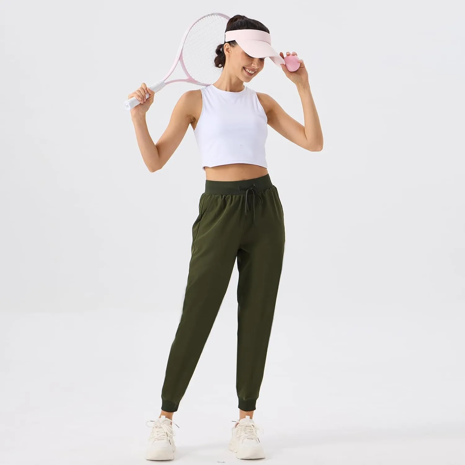 ZENGVEE Women's Cargo Pants Outdoor Athletic Lightweight Women Joggers with Pockets for Workout Casual Gym Pants